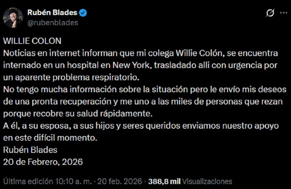 ¿Quién fue Willie Colón, trombonista que falleció hoy?