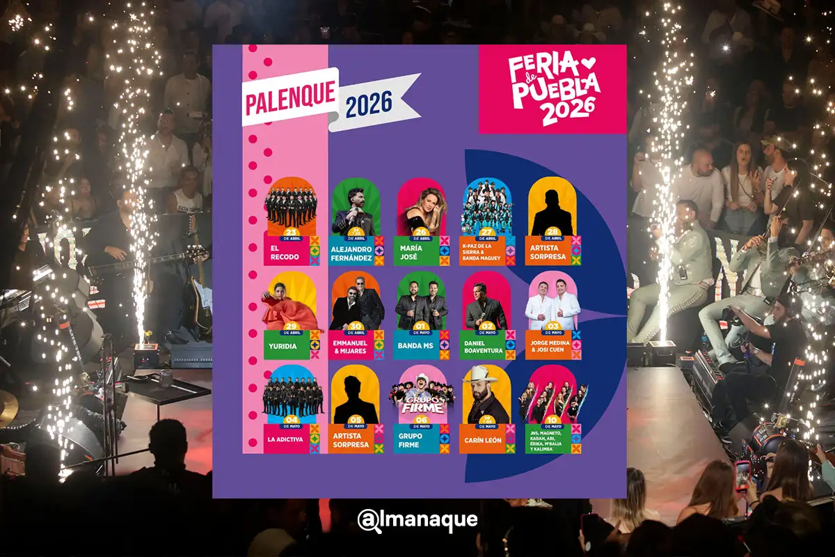 Estos son los artistas del Palenque de la Feria de Puebla 2026