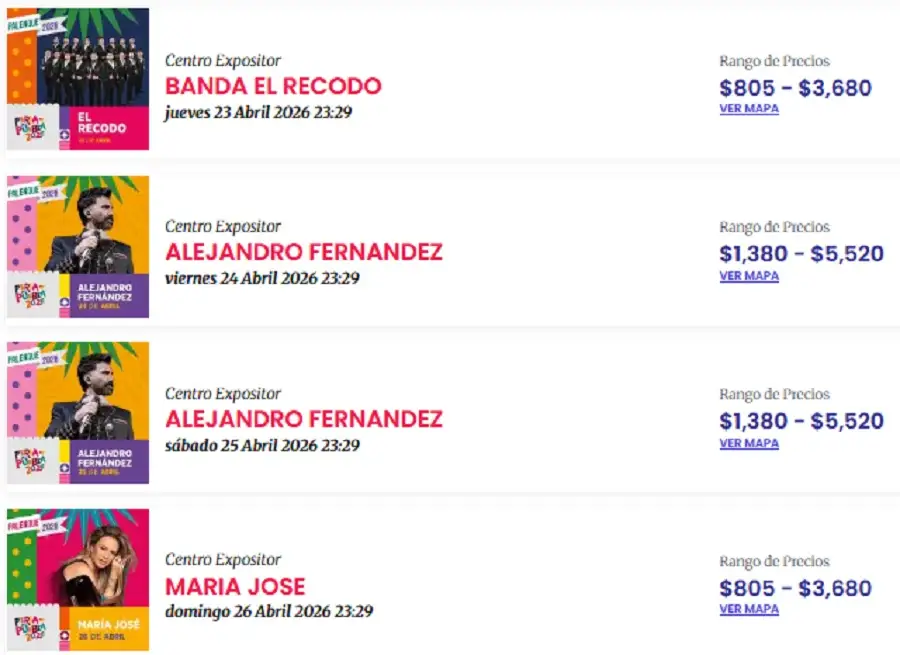 Estos son los precios oficiales del Palenque de Puebla 2026