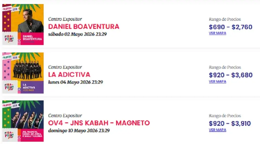 Estos son los precios oficiales del Palenque de Puebla 2026