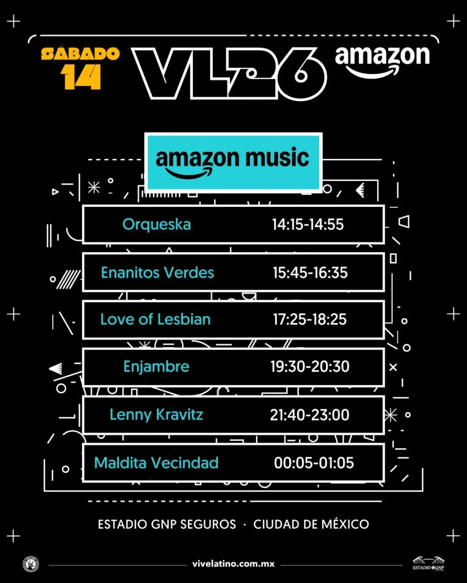Así quedan los horarios del Vive Latino 2026 y los escenarios