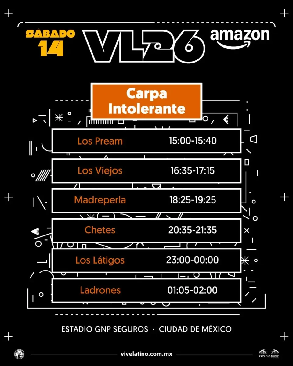 Así quedan los horarios del Vive Latino 2026 y los escenarios