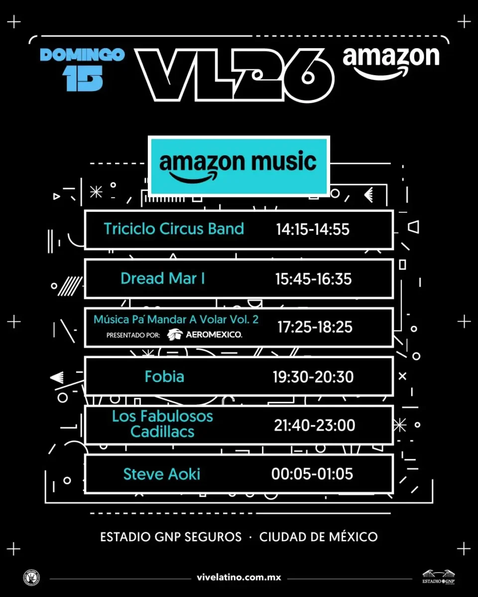 Así quedan los horarios del Vive Latino 2026 y los escenarios