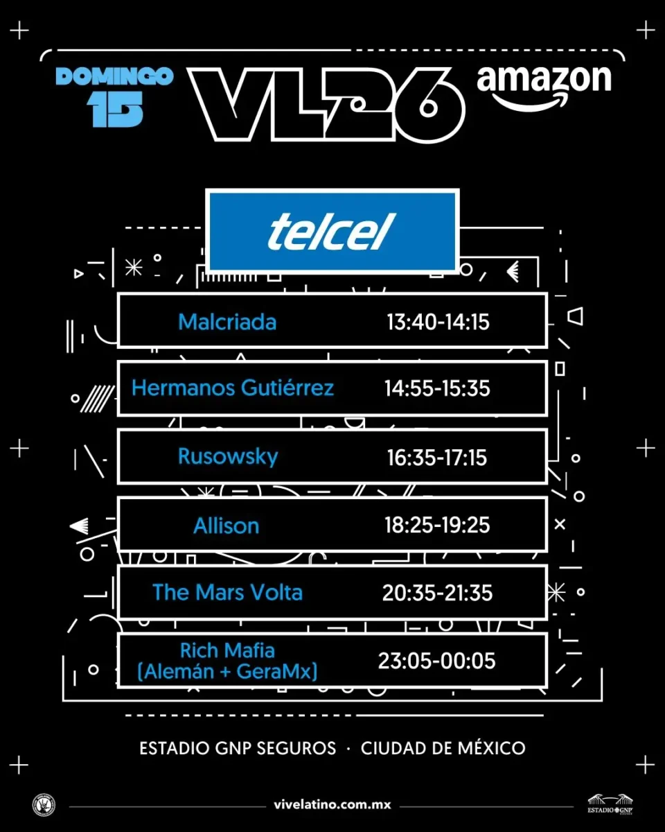 Así quedan los horarios del Vive Latino 2026 y los escenarios