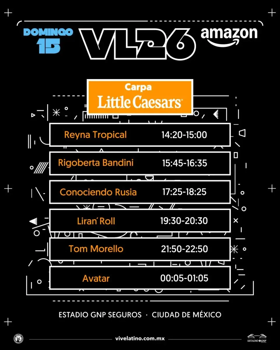 Así quedan los horarios del Vive Latino 2026 y los escenarios