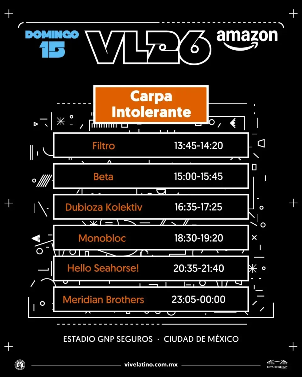 Así quedan los horarios del Vive Latino 2026 y los escenarios