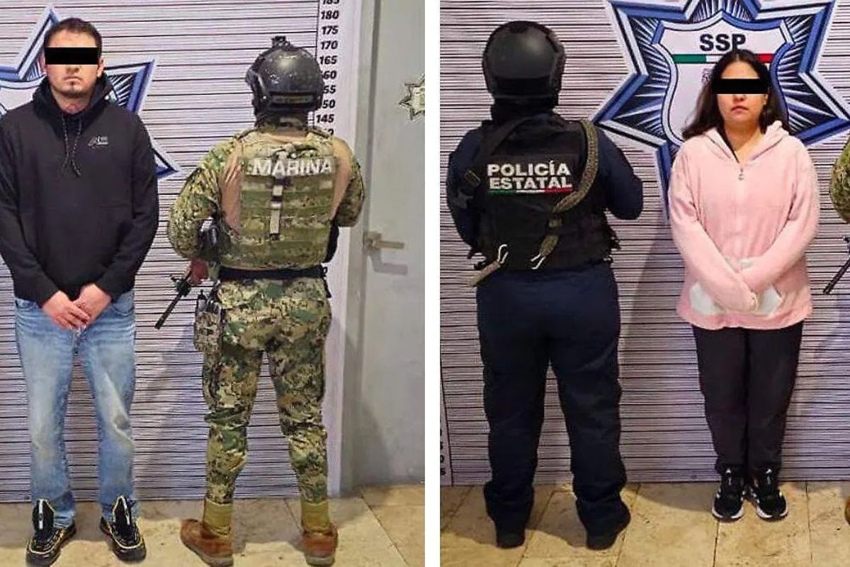 Pareja detenida en Lomas de Angelópolis incendiaba negocios para extorsionar a comerciantes