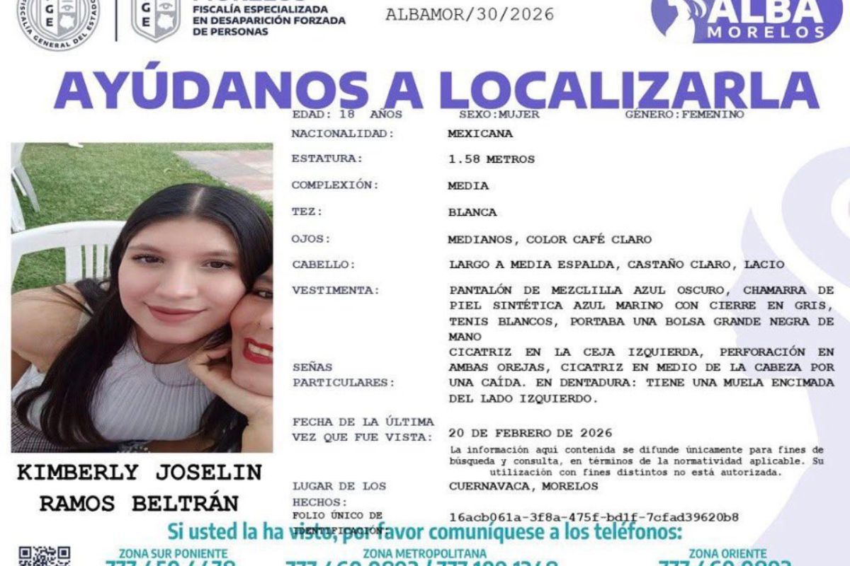 Localizan sin vida a Kimberly Jocelín Ramos, estudiante de la UAEM en predio cercano al Campus Chamilpa 2 Localizan sin vida a Kimberly Jocelín Ramos, estudiante de la UAEM en predio cercano al Campus Chamilpa