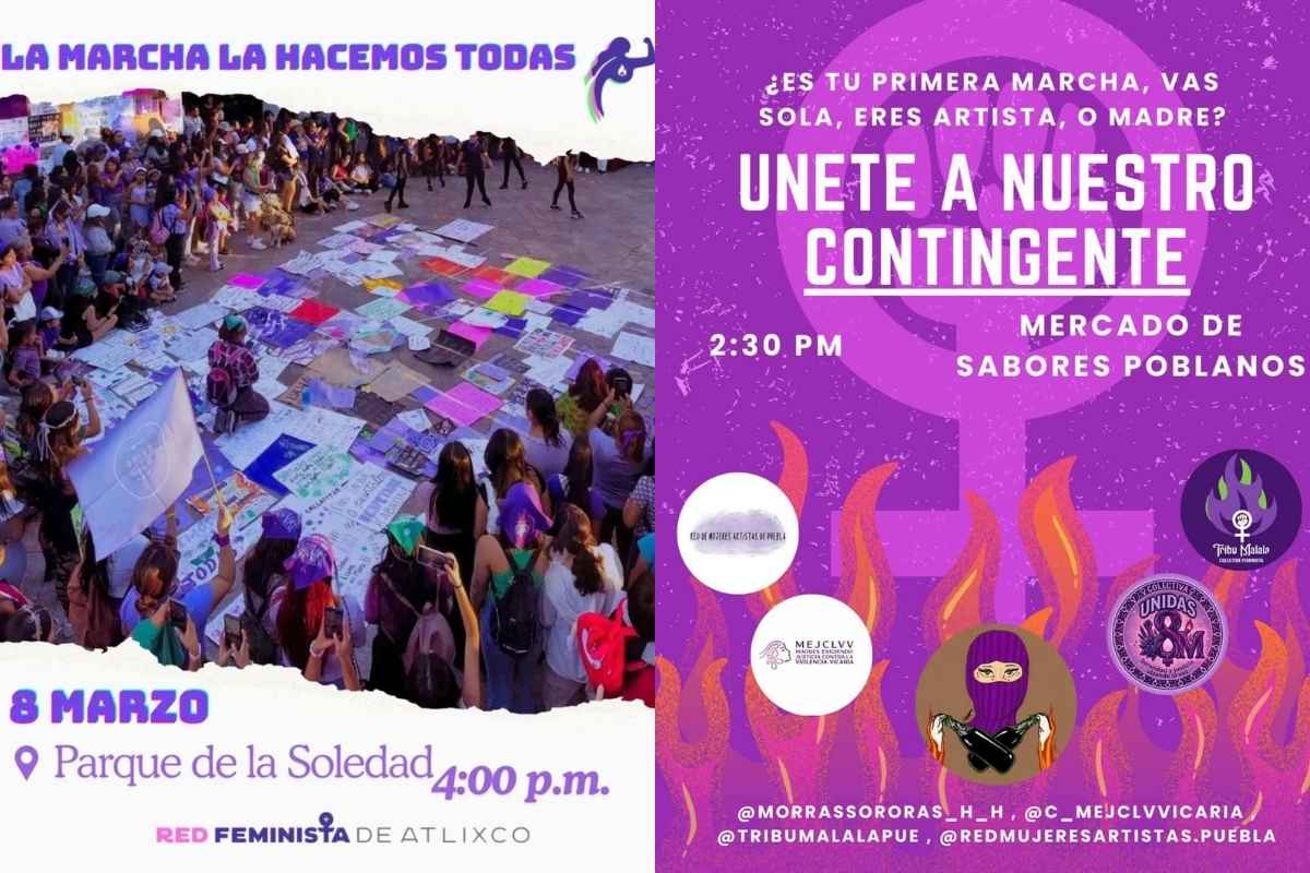 marchas 8 de marzo en puebla