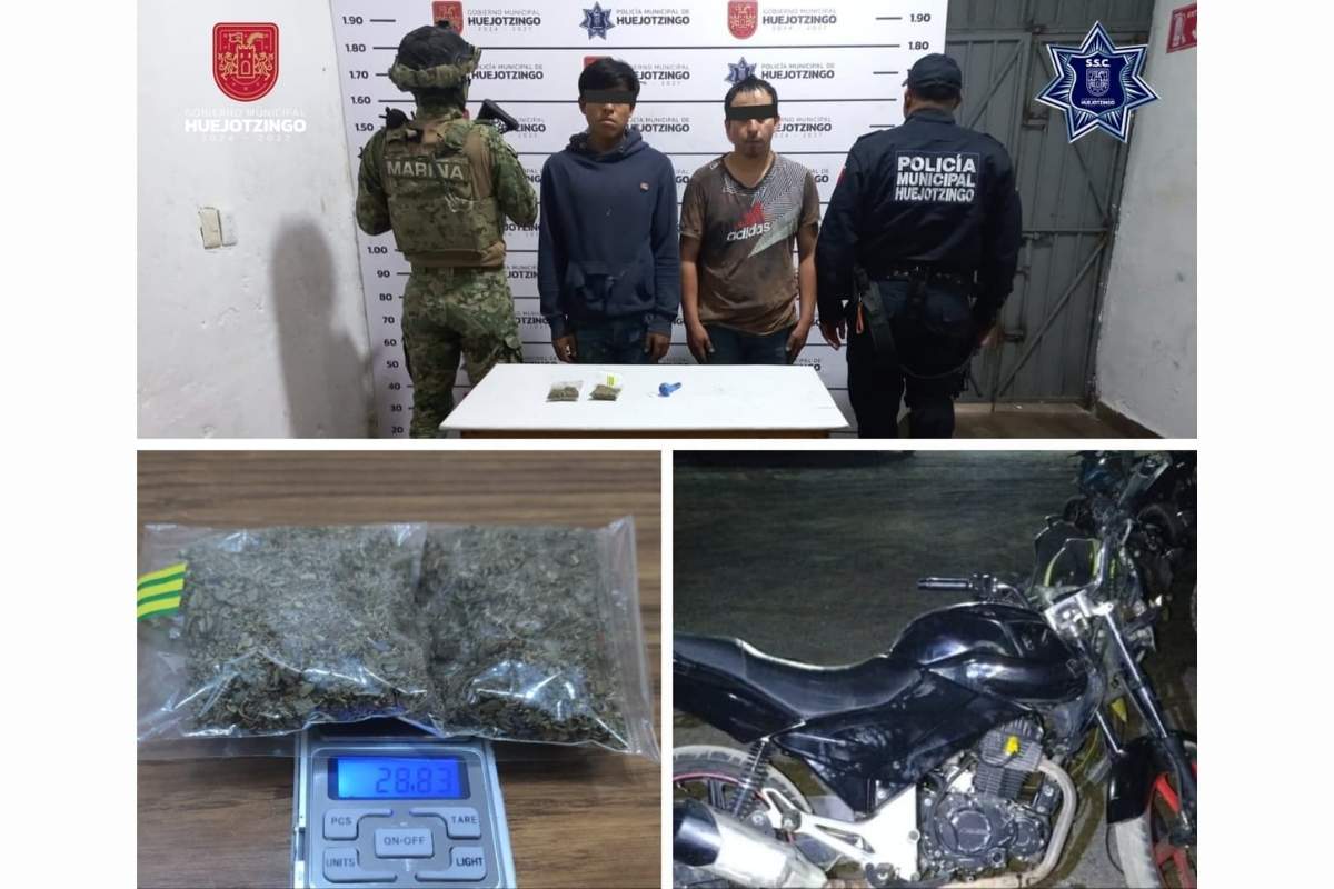 SSC de Huejotzingo detiene a presuntos responsables de intentar quemar tienda de conveniencia y al líder de "Los Pañales" 2 SSC de Huejotzingo detiene a presuntos responsables de intentar quemar tienda de conveniencia y