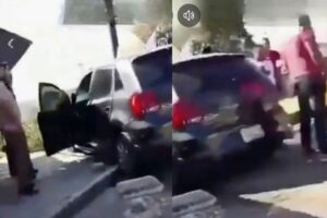VIDEO: Acusan a tesorera de Huauchinango de atropellar a pareja y huir del lugar