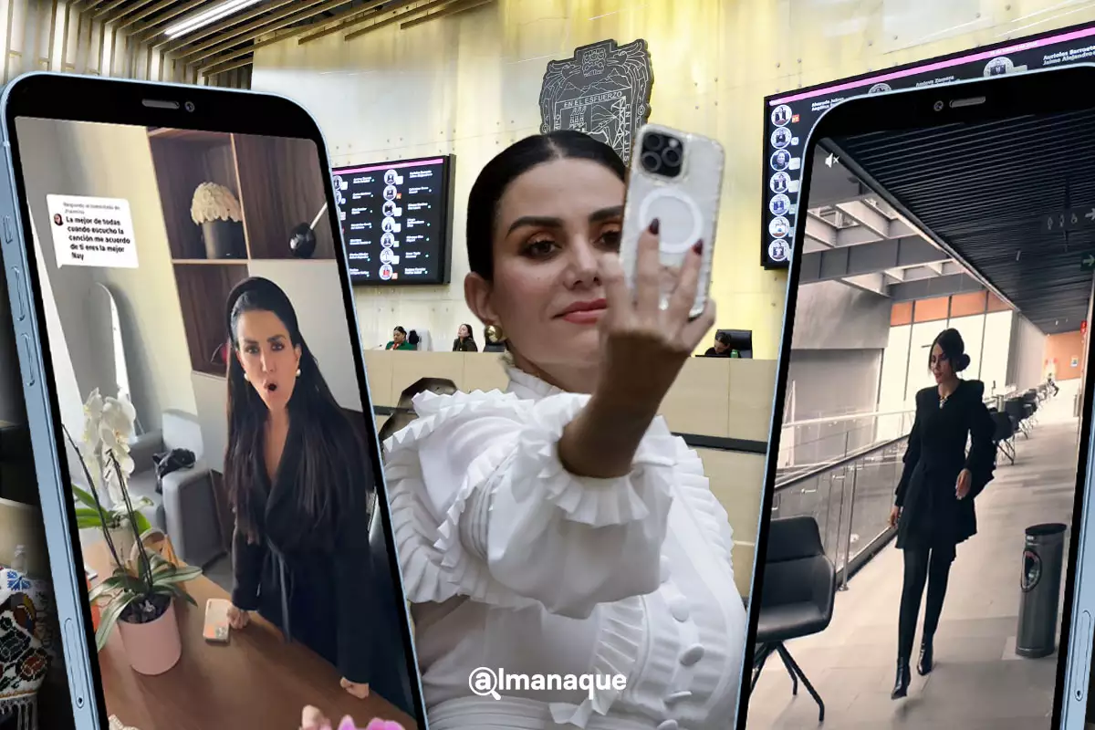 Nay Salvatori tiene más TikToks grabados dentro del Congreso de Puebla que iniciativas presentadas