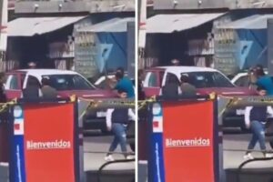 A palos, vandalizan camioneta de Movilidad en Puebla