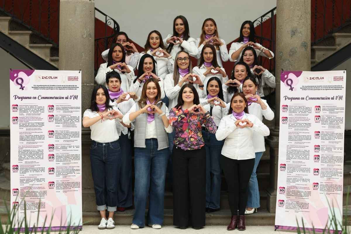 Ayuntamiento de Zacatlán presenta las actividades del Mes de la Mujer; destaca la Carrera del 8M
