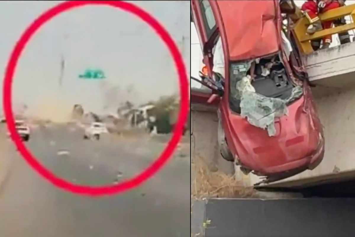 Captan VIDEO del accidente en el Periférico Ecológico