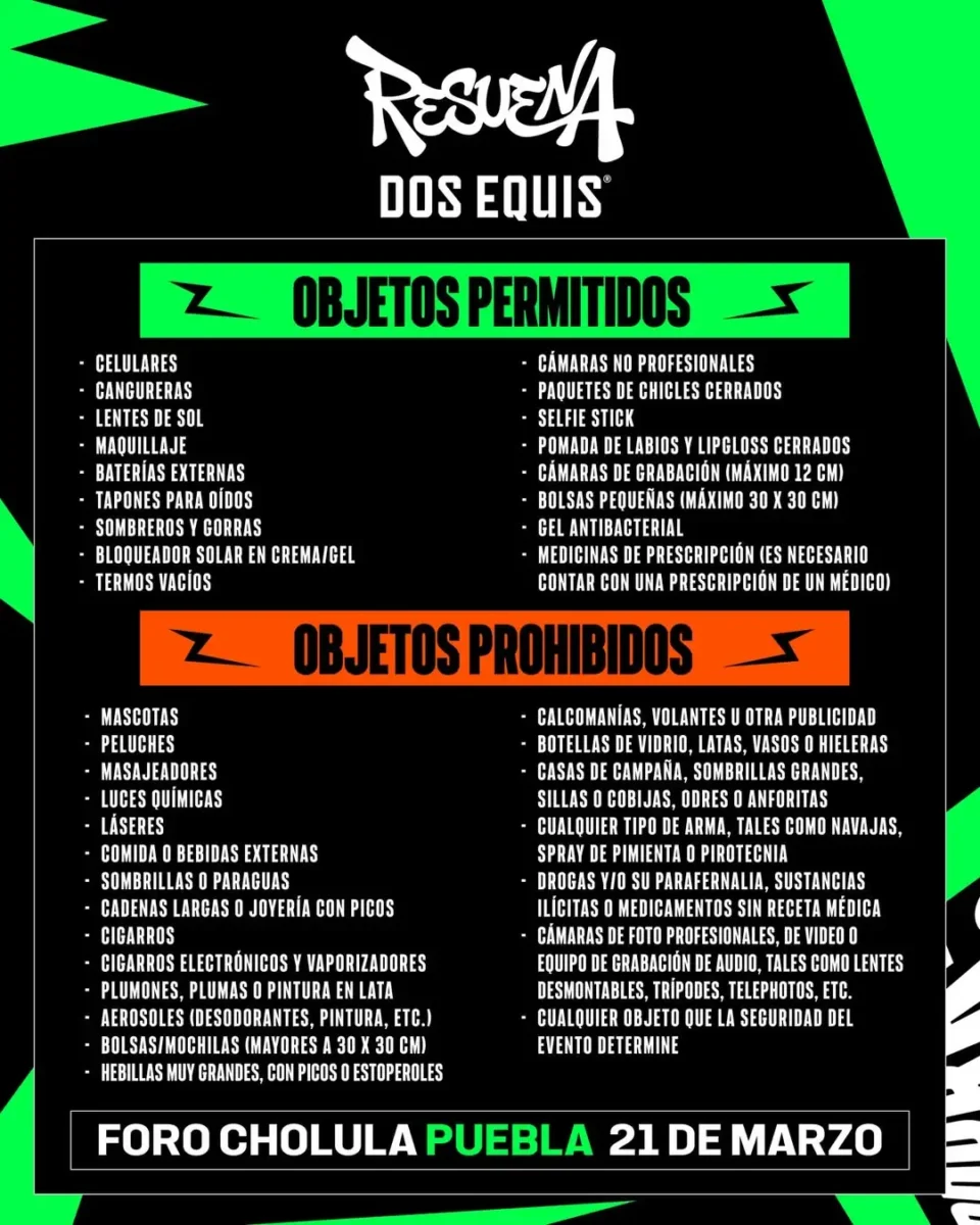 Así quedaron los horarios del Resuena Dos Equis 2026