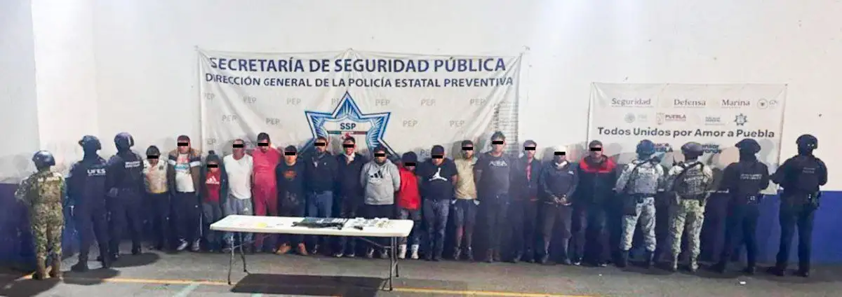 Ellos son los 16 detenidos de La Familia Michoacana en Puebla