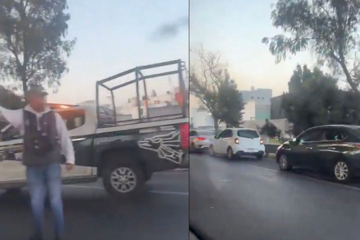 Tráfico intenso por volcadura en la México Puebla hoy 22 de marzo