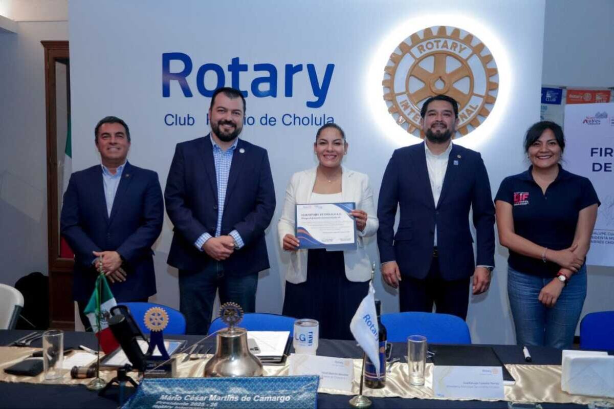 Consolida Ayuntamiento de San Andrés Cholula y Club Rotary Cholula alianza estratégica a favor de la comunidad