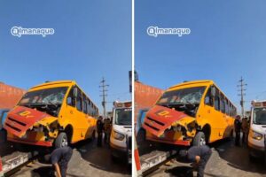 Choque entre ruta 10 y ruta M1 deja varios pasajeros heridos