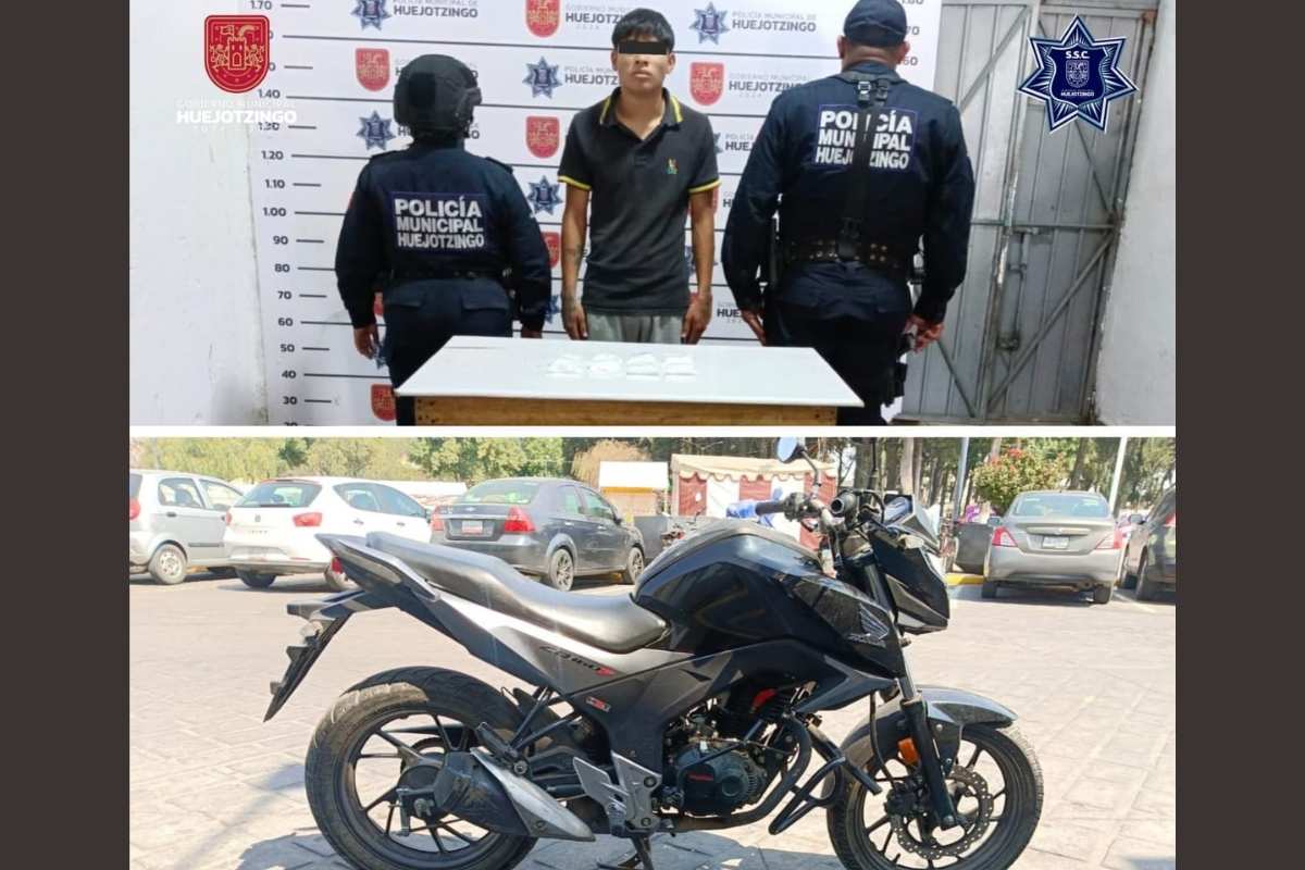 Fortalece SSC de Huejotzingo estrategia de seguridad- detienen a tres por robo de vejchculo y narcomenudeo