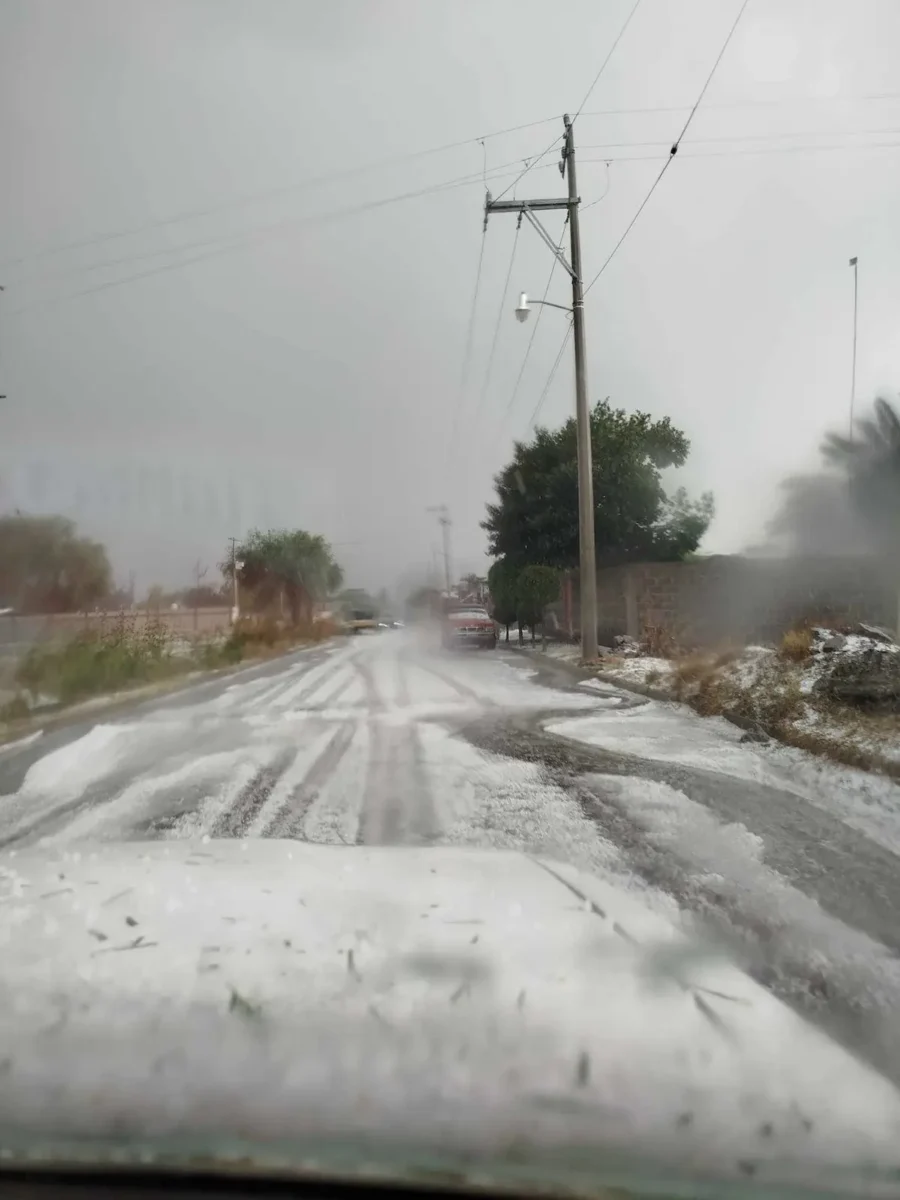 Así se vio la Granizada en Tlacotepec de Benito Juárez 