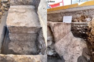 Hallan vestigios prehispánicos bajo calle del Centro Histórico de Atlixco