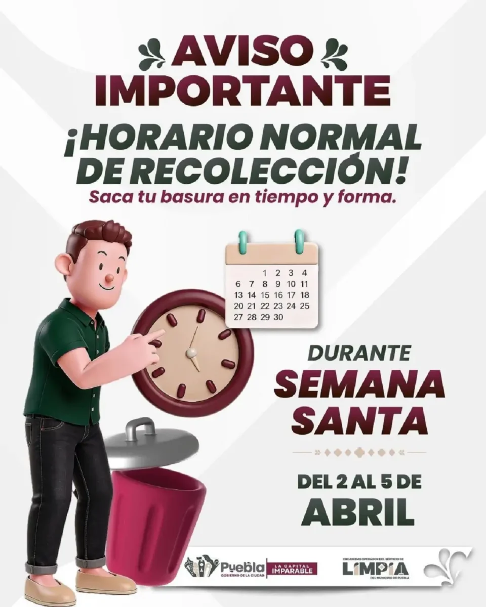 Informa Gobierno de Pepe Chedraui servicio normal de recolección durante jueves y viernes santo