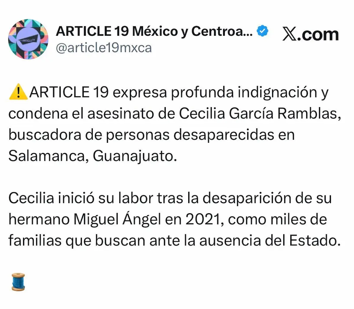 Localizan sin vida a Cecilia García