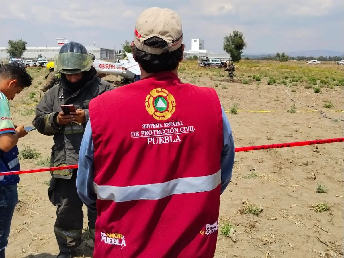 Se desploma avioneta en Huejotzingo