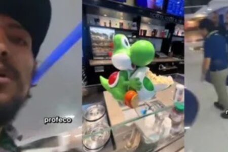Surge Lord Palomera insulta a empleados del cine por un coleccionable de Yoshi en CdMx