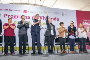 Sheinbaum y Armenta impulsan en San José Chiapa un futuro sustentable con vivienda y economía circular