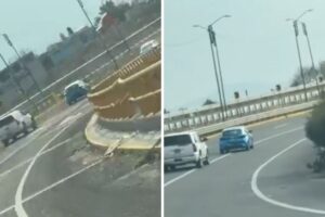 Captan a montachoques en Periférico Ecológico y así operan