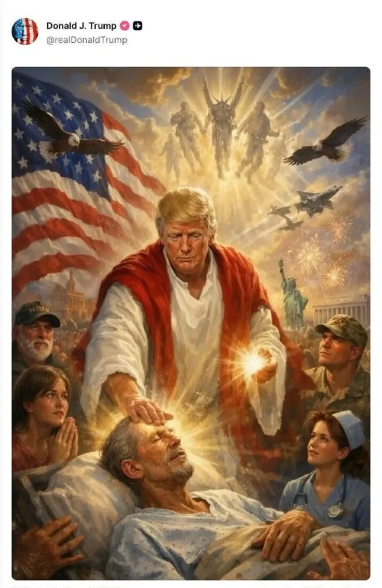 Trump elimina imagen donde se muestra como Jesucristo