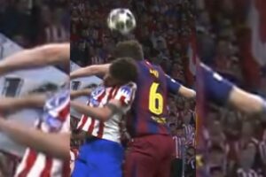 Gavi suelta codazo a Ruggeri y le saca sangre del rostro