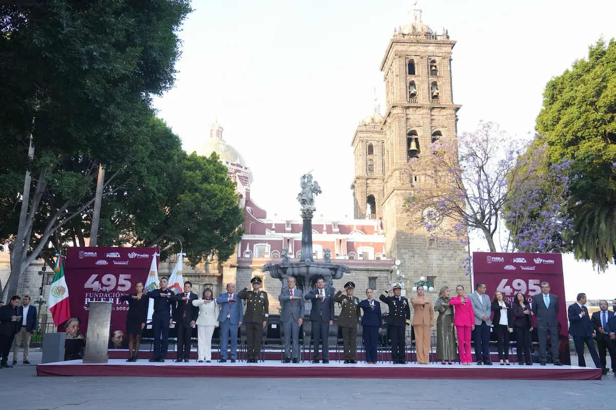 Encabezan Armenta y Chedraui ceremonia por aniversario 495 de Puebla