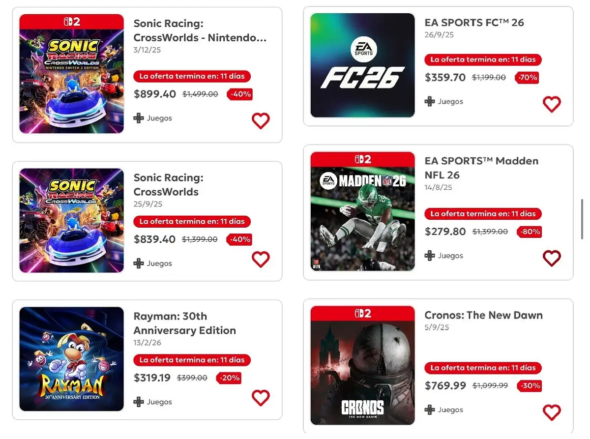 Juegos de Nintendo Switch con descuento hasta el 29 de abril