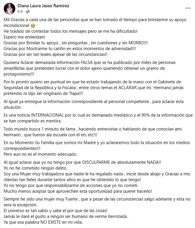 Hermana del tirador de Teotihuacán rompe el silencio