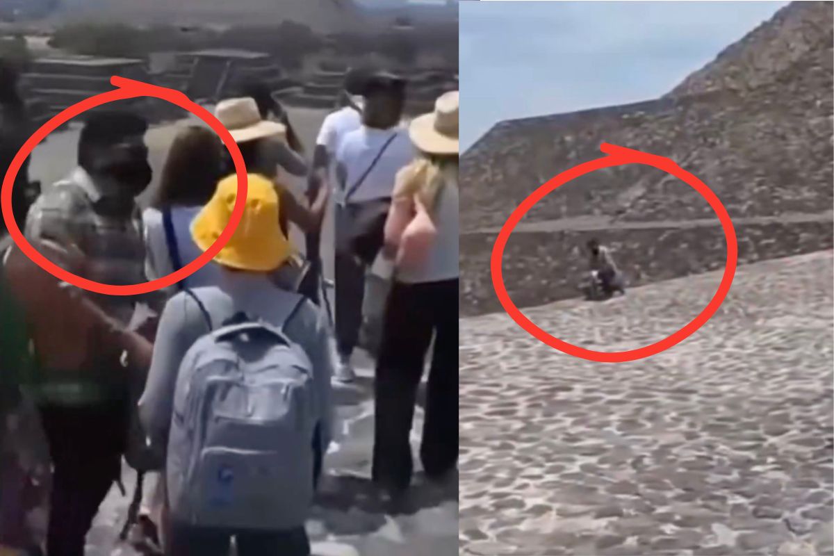Turista capta el momento exacto de la llegada del tirador de Teotihuacán