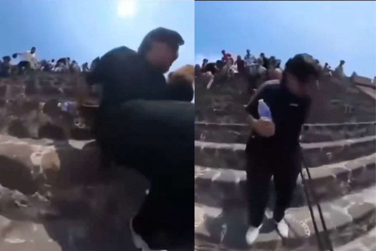 Turista capta el momento exacto de la llegada del tirador de Teotihuacán