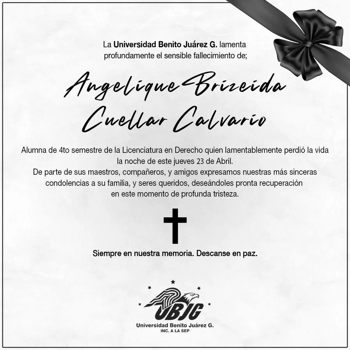 Asesinan a Angélique Brizeida, estudiante de Derecho en ataque armado en Puebla; investigan cobro de piso