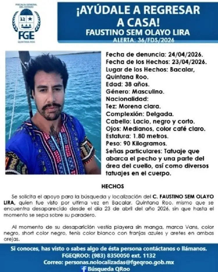 Buscan a poblano desaparecido en Quintana Roo