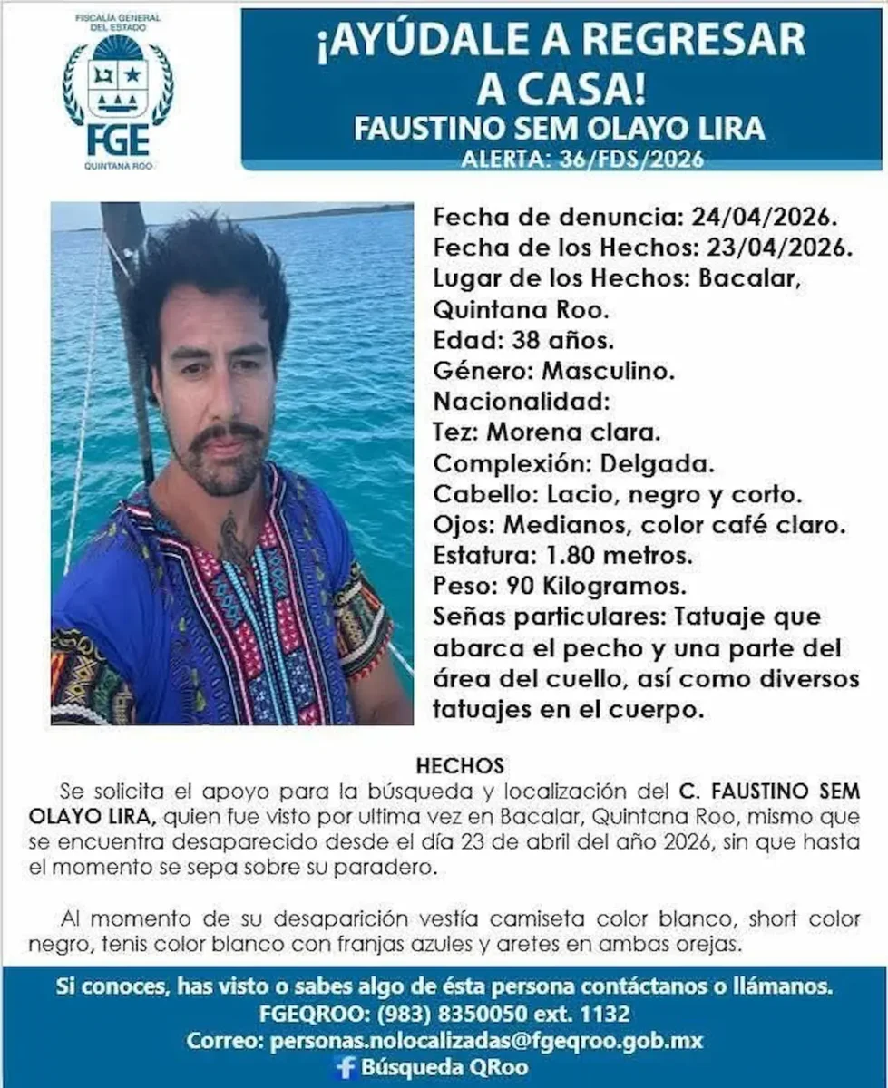 Localizan con vida a Faustino Sem Olayo Lira