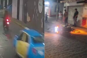 Taxista atropella a motociclista en Huauchinango