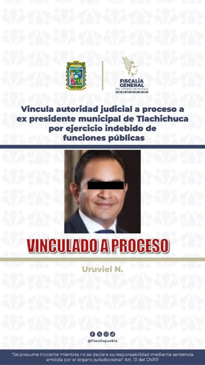 Exalcalde de Tlachichuca es vinculado a proceso 