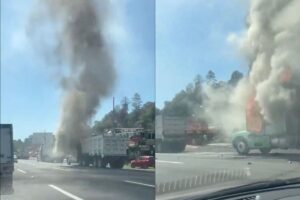 Se desata balacera en la México Puebla hoy martes 28 de abril