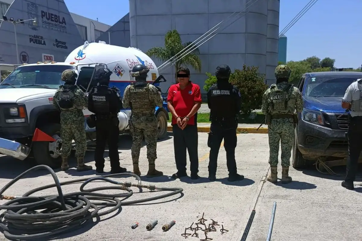 Detienen a presunto huachicolero en Tlalancaleca