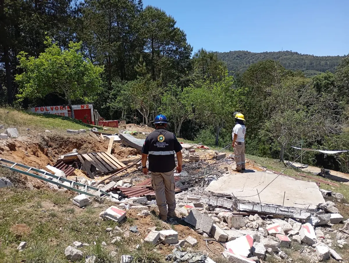 Estallido en taller de pirotecnia en Zacatlán