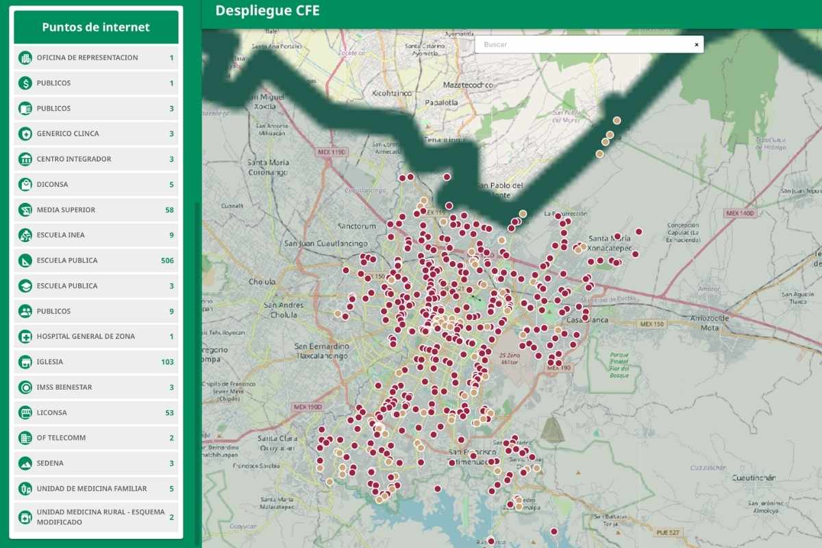 Dónde hay internet gratuito de CFE en Puebla- hay casi mil puntos en escuelas, plazas y hasta iglesias