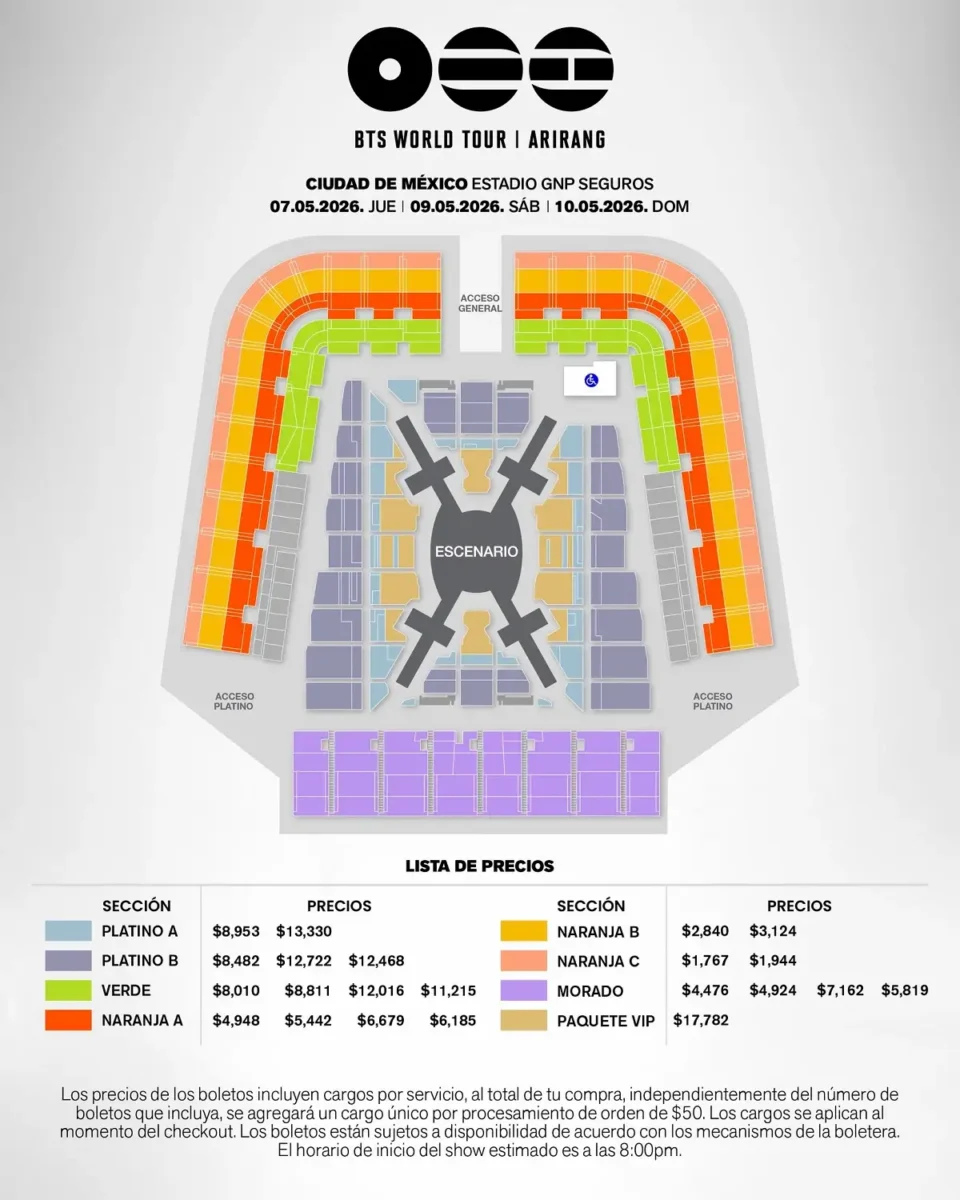 Liberan boletos para BTS en México 2026: hora y precios